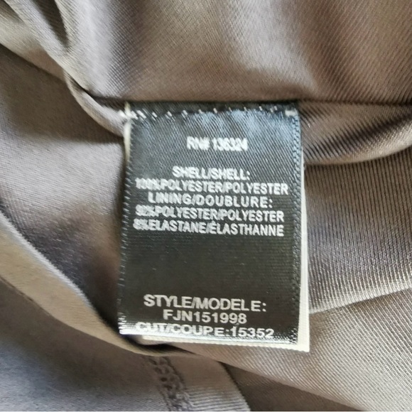 Halston Heritage Gunmetal Silver Draped Dress Size Xs - Picture 7 of 12